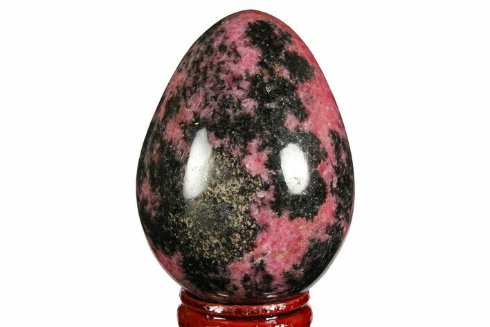 Polished Rhodonite Egg - Madagascar #172468